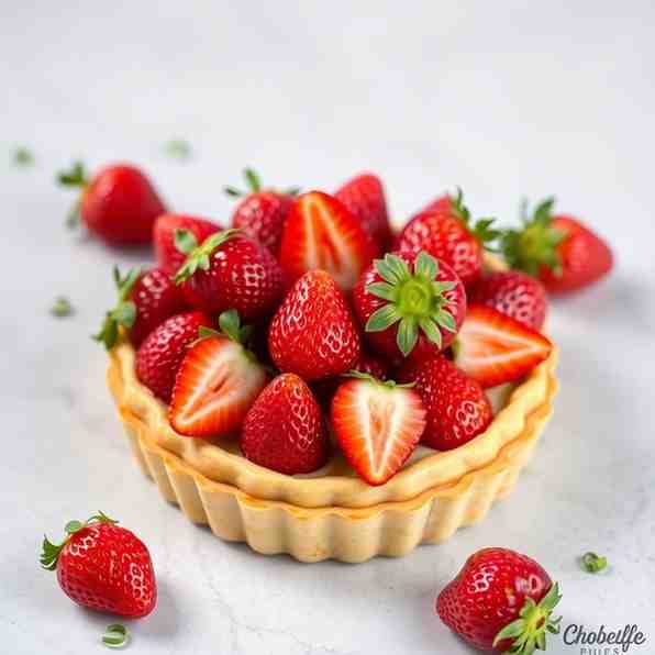 Easy Puff Pastry Fruit Tart - Fresh Strawberries